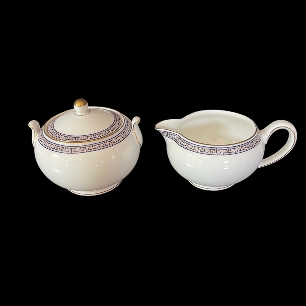 Wedgwood Sugar Bowl & Creamer Set Palatia Pattern Bone China like new
